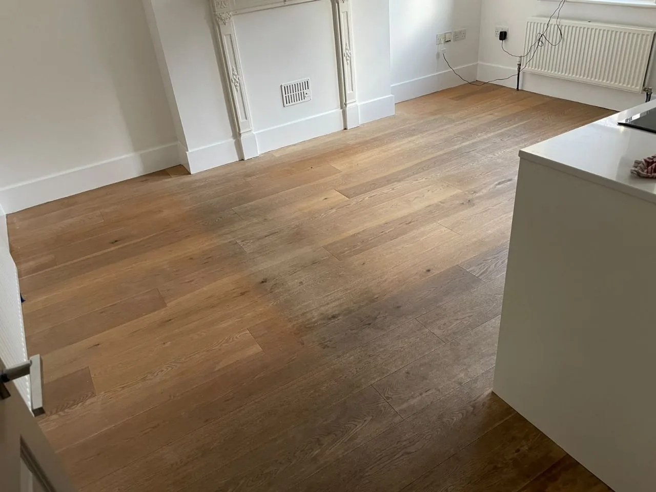 Wood floor before restoration